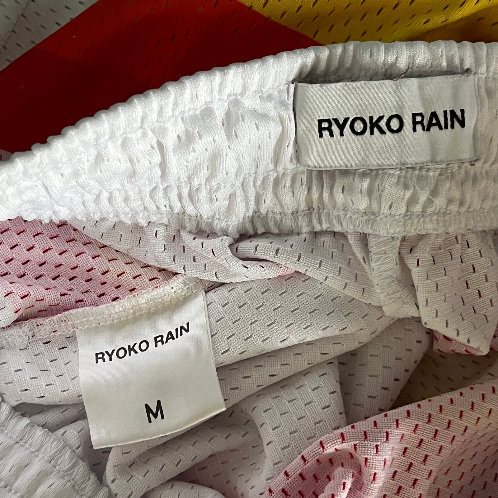 Ryoko Rain Unisex Men's Women's Varsity Retro Striped Mesh Jersey Shorts — image 4 of 4